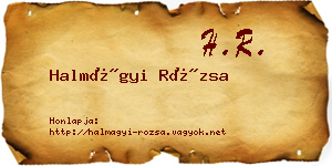 Halmágyi Rózsa névjegykártya