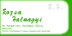 rozsa halmagyi business card